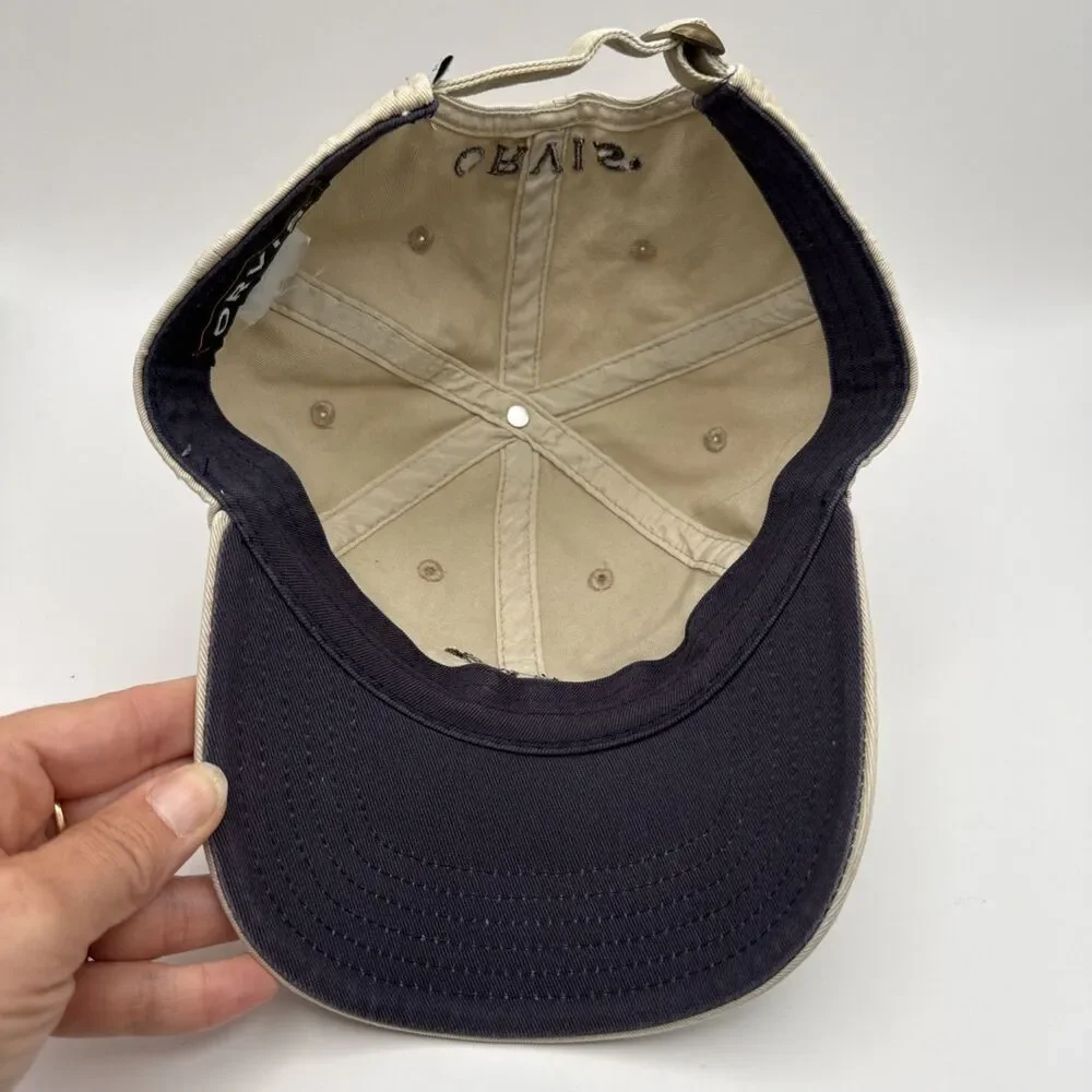 Orvis Baseball Cap Hat Khaki Strap Back Chocolate Labrador Lab Dog Embroidered